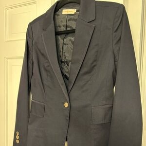 Tory Burch Navy Blue Blazer Size 6 - 1 Gold Button Blazer